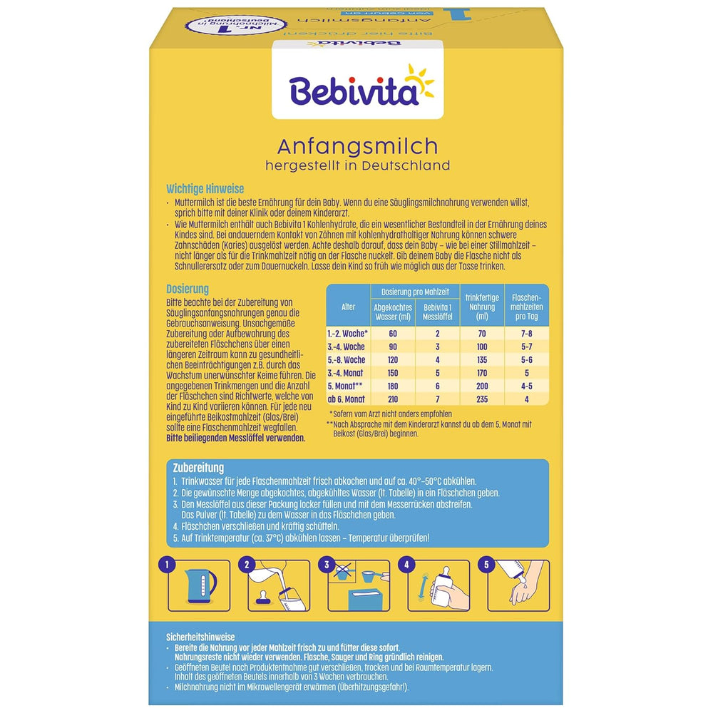 1 Lait maternisé en poudre pour nourrissons, dès la naissance, (5 x 500g)