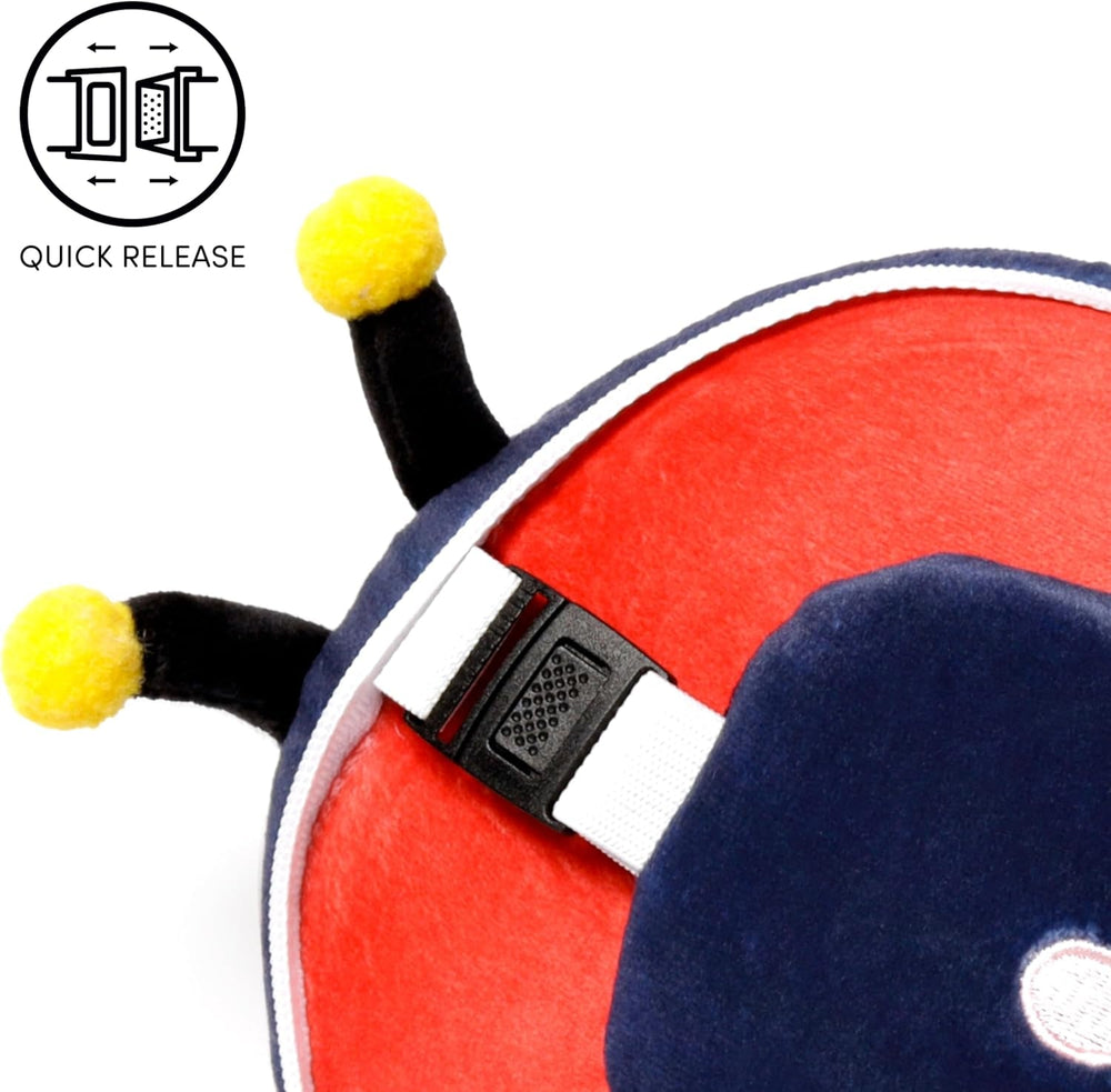 Oreiller de voyage Puckator Relaxeazzz avec masque de coccinelle - Animaux doux, multicolore, 1 unité (lot de 1) Naty Shop Travel Pillows