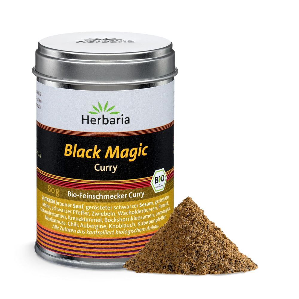 Herbaria Good Old Mild Curry bio 80g M-Dose – Currypulver, Currymischung - Bio-Gewürzmischung für klassische Curry-Spezialitäten z.B. Currywurst - erlesenen Ingrédient dans nachhaltiger Aromaschutz-Dose