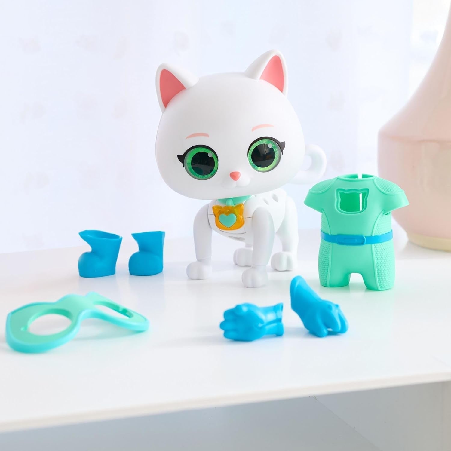 Just Play Disney Junior Superkitties, 20 Cm Big Cat Strong Transformable Bitsy, 9 piese, jucărie pentru copii de la 3 ani Action figures Naty Shop