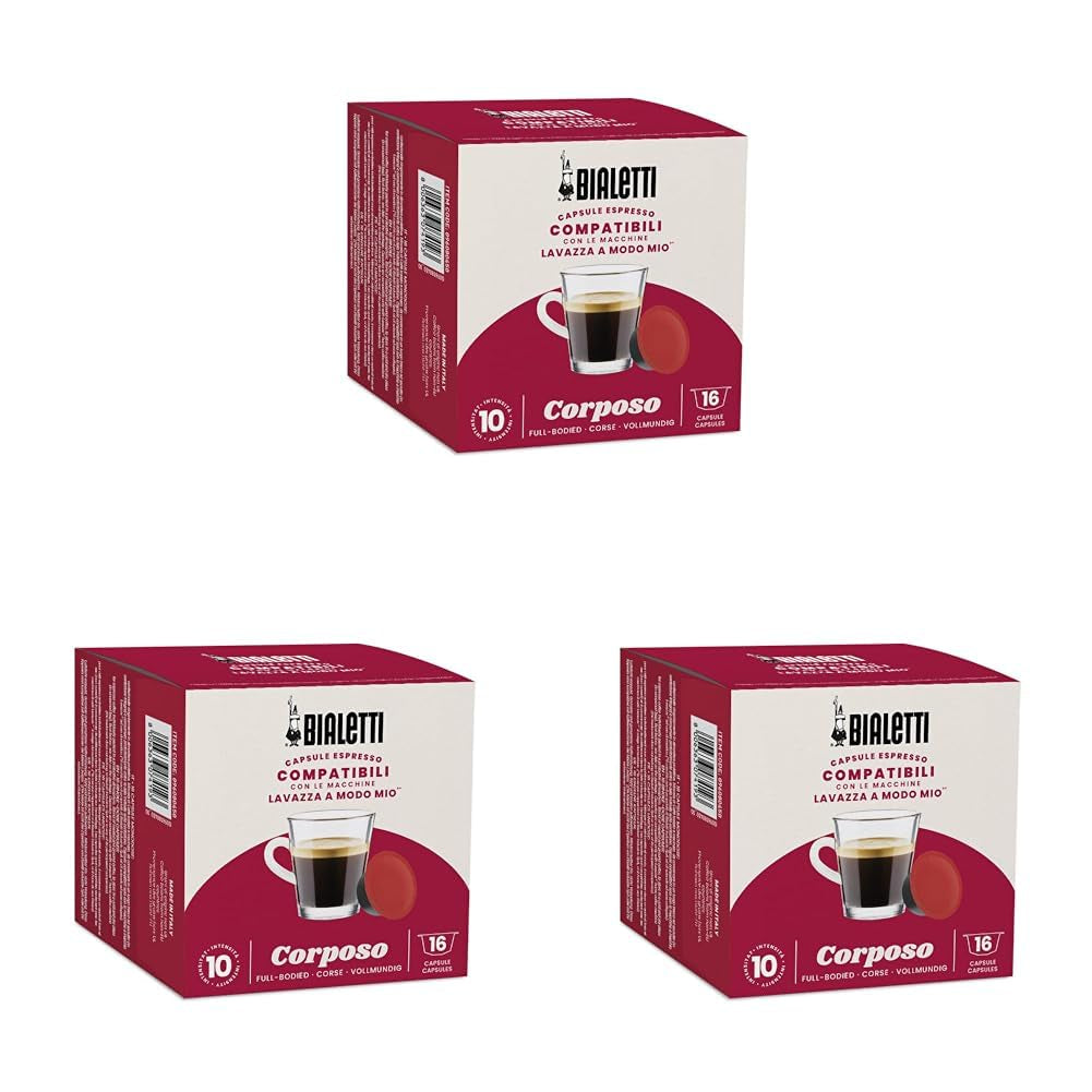-Capseln compatible Kaffee Lavazza® – Corposo – 16 Kapseln (Packung mit 3)