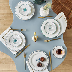 Service à dessert Karaca İznik pour 6 personnes, 18 pièces - vaisselle élégante pour de délicieux desserts