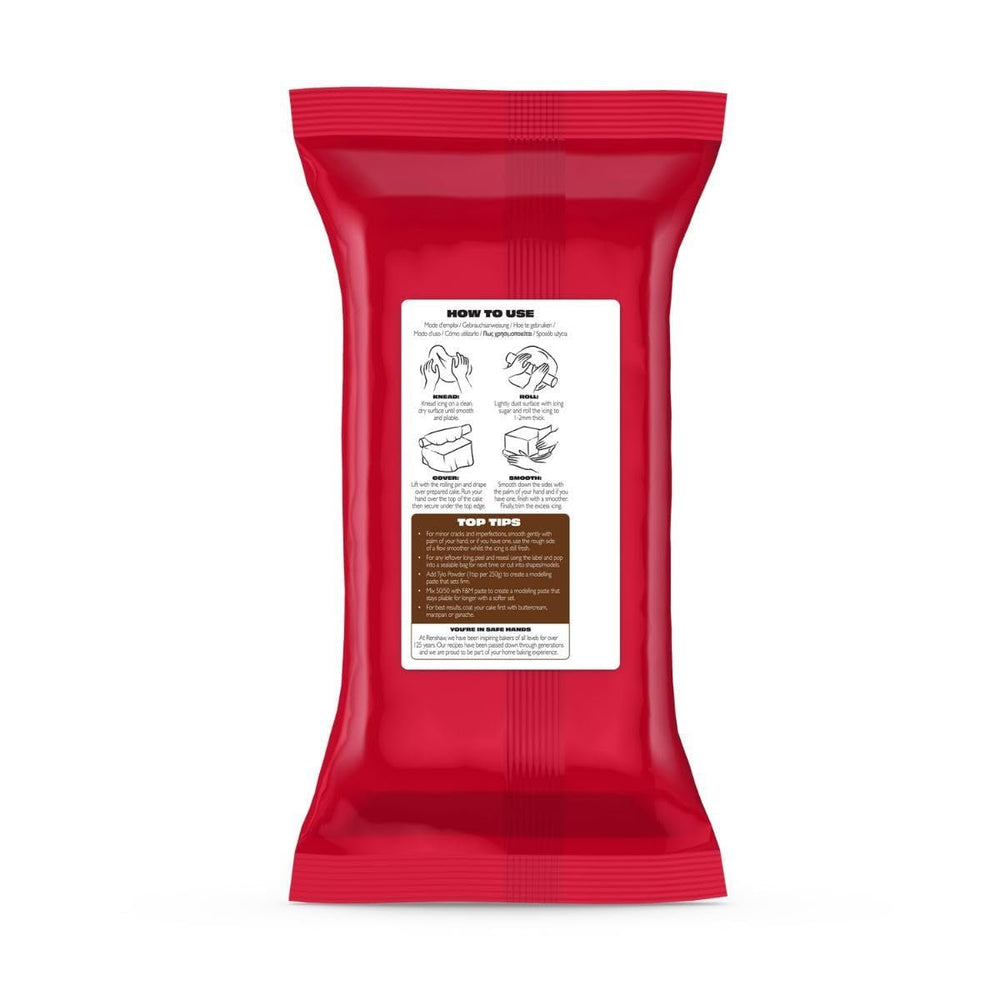 Extra Fondant Chocolat Marron 1kg - Fondant extra élastique au goût vanille, parfait pour recouvrir les gâteaux - Chocolat marron - 1 kg Pâte à sucre Naty Shop