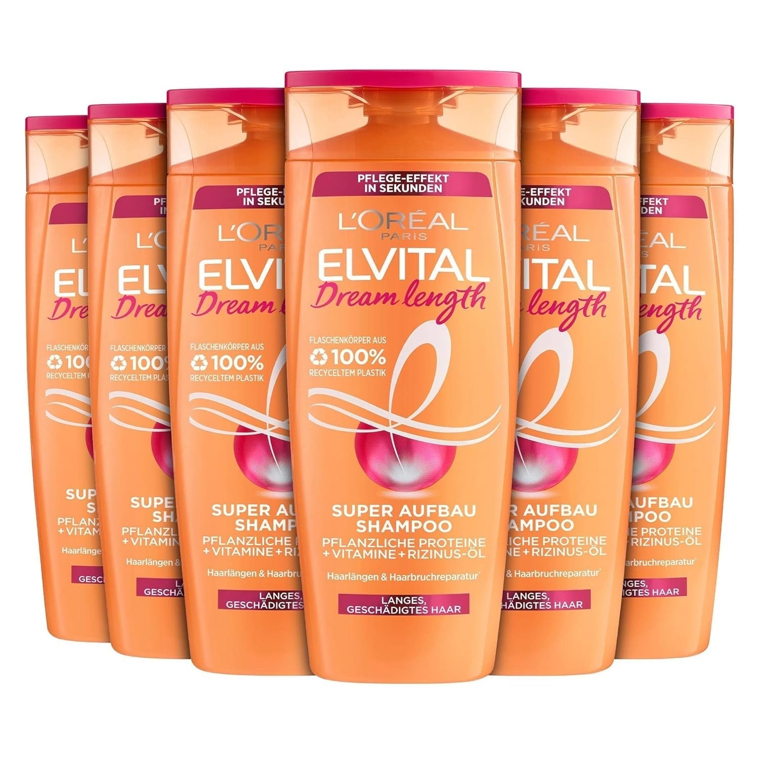 L'Oréal Paris Elvital Dream Length Super Building Shampoo, pour des cheveux longs de rêve Douche et bain L'Oréal 6 x 300 ml Sans parfum
