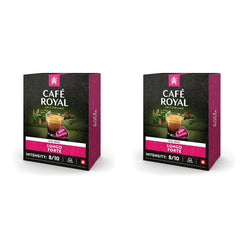 Café Royal Lungo Forte 36 capsules pour machine à café Nespresso - intensité 8/10 - capsules de café certifiées UTZ en aluminium (emballage avec 2)