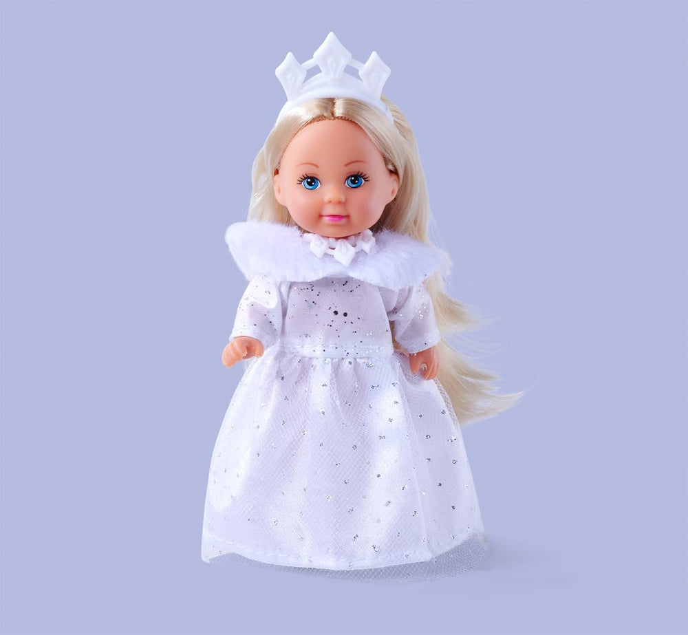 Simba Evi Princess of Love's Dreams, poupée de jeu dans une robe d'hiver de rêve avec bordure en fourrure et éléments pailletés, 12 cm, 3 ans et plus