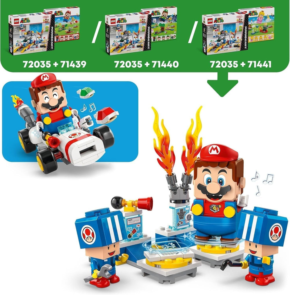 LEGO Super Mario : Mario Kart - Toad's Workshop, personnage Nintendo, jouet personnalisable, coffret d'aventure, cadeau pour garçons, filles et joueurs à partir de 8 ans 72035 Jeux de construction Besuche den LEGO-Store