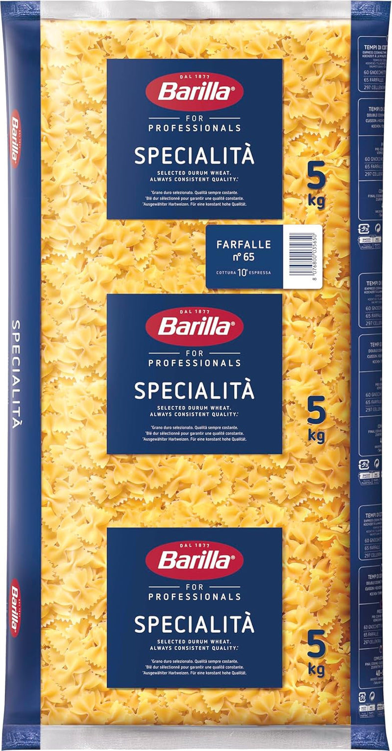 Barilla Pâtes Farfalle n. 65, 5 kg