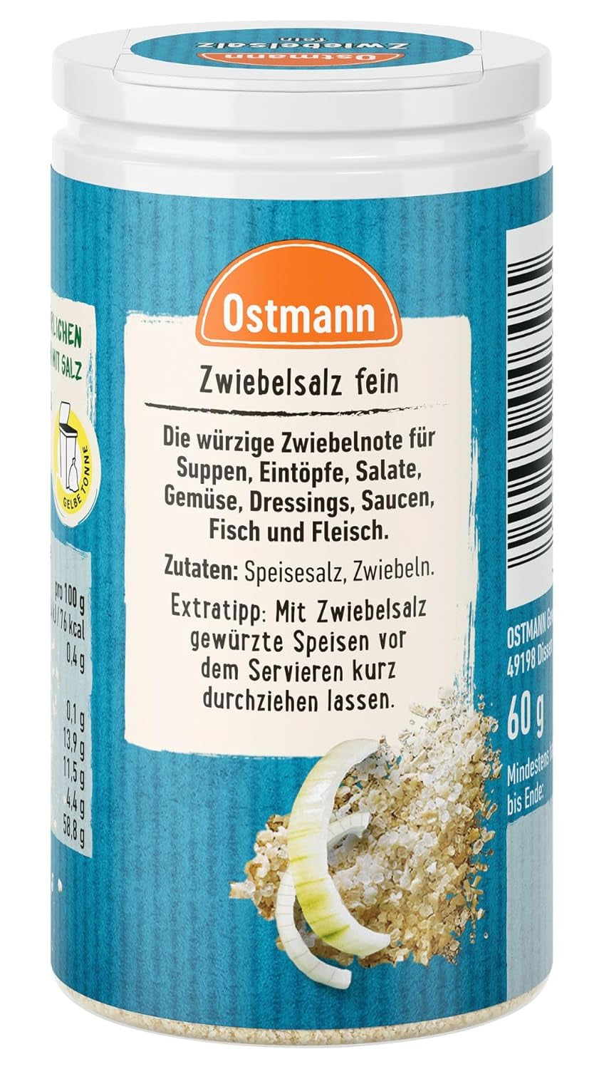 Ostmann Gewürze - Zwiebelsalz | Nachfüllbare & recyclable Verpackung | 60 g dans Der Streudose