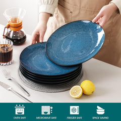 Service de table pour 4 personnes Vancasso BUBBLE Service de table 16 pièces en grès de style vintage comprenant des bols, des tasses à café, des assiettes à dessert et des assiettes pour 4/8/12 personnes