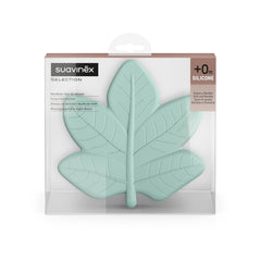 Suavinex, anneau de dentition monobloc en silicone. Doux, flexible, sûr. Apaise et apaise les gencives de bébé. Ergonomique, facile à saisir, texturé/relief. Design avec forêt, Poésie, Vert