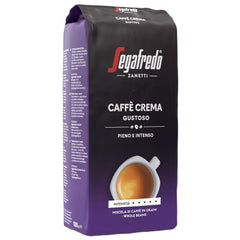 Segafredo Zanetti Caffè Crema Gustoso - Grains entiers (Pack de 1 kg) - Convient pour Caffè Crema - Grains de café torréfiés longuement et foncés, saveur pleine et intense (Pack de 2)