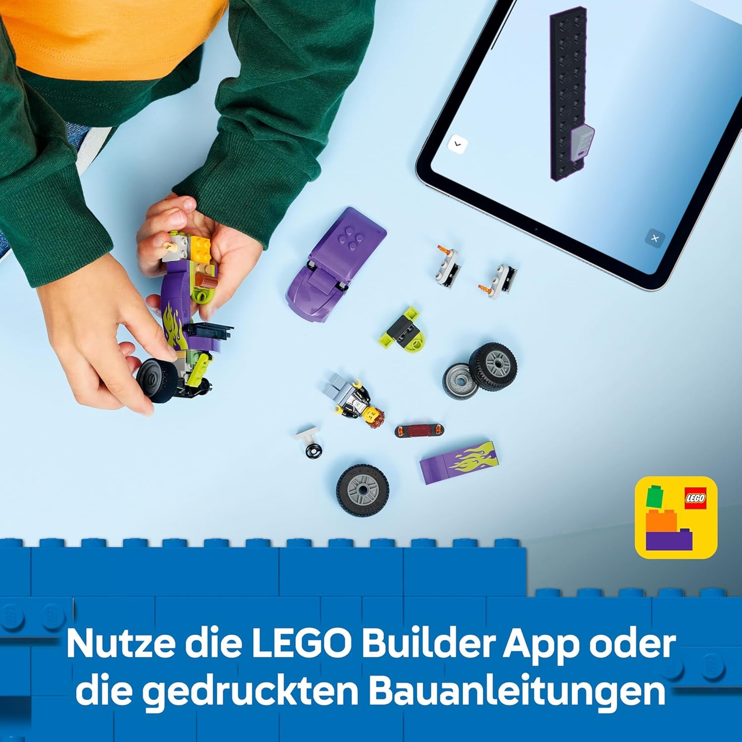 LEGO City Hot Rod - Jouet de voiture de course avec figurine de pilote et toit pliant - Ensemble de construction de motricité fine - Petite idée de cadeau d'anniversaire pour les garçons de 5 ans et plus - 60485