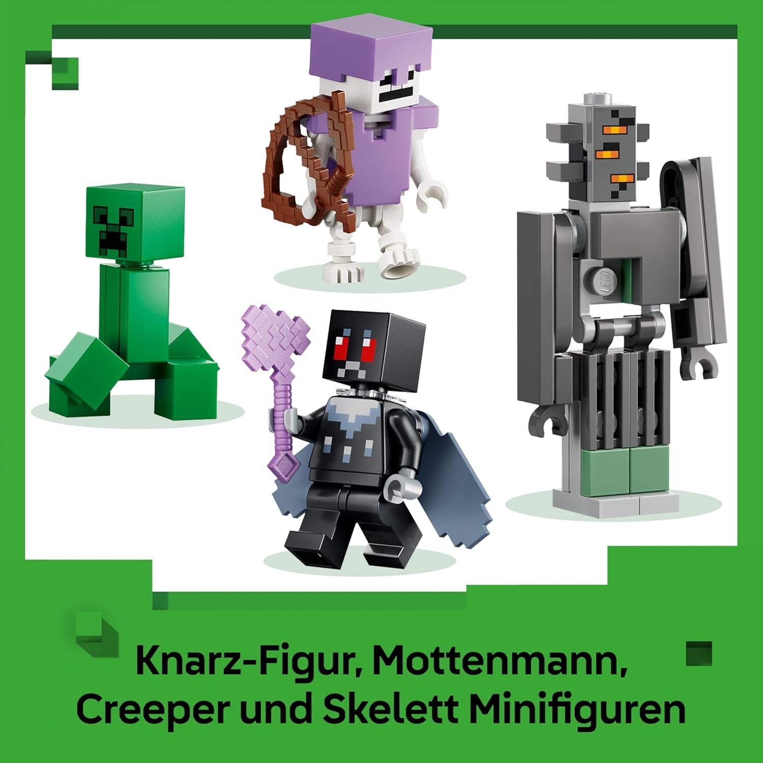 LEGO Minecraft Blasser Garden - Jeux créatifs pour enfants - Jeux pour jeunes et filles à partir de 7 ans - avec figurines Minecraft - Mottenmann, Creeper, Skelet et Knarz - Jeu - 21586