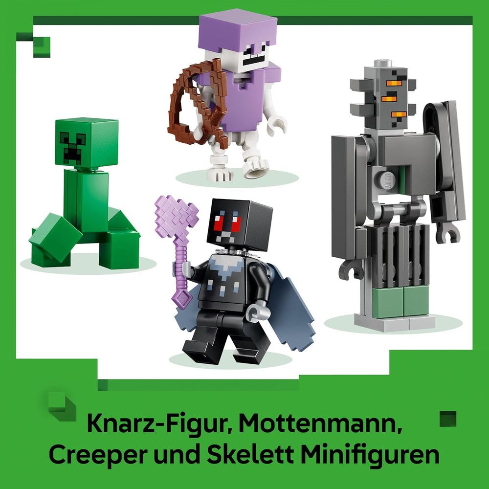 LEGO Minecraft Blasser Garden - Jeux créatifs pour enfants - Jeux pour jeunes et filles à partir de 7 ans - avec figurines Minecraft - Mottenmann, Creeper, Skelet et Knarz - Jeu - 21586