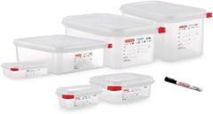 03350 PP Récipient alimentaire GN avec couvercle, 1,1 l, 65 mm (4 pièces) Boîtes de conservation alimentaire Naty Shop