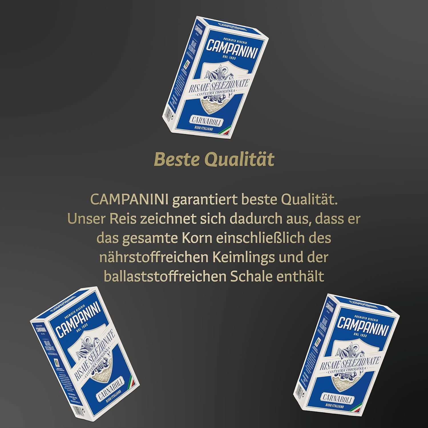 RISO CARNAROLI | Risotto au Riz | 500 g d'Italie | Risottos et soupes | RISERA CAMPANINI