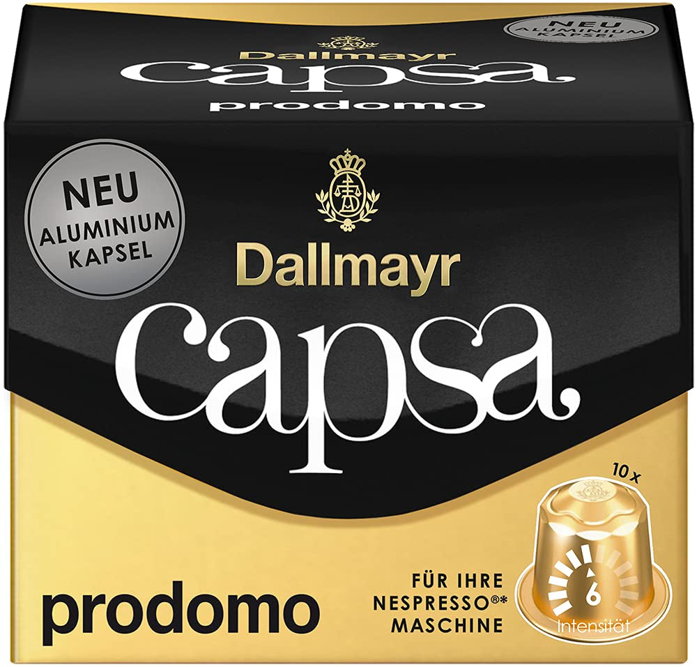 Capsa Lungo Belluno XXL, 39 capsules compatibles Nespresso, 1er Pack (1 x 218 g) & Capsa prodomo, 56g
