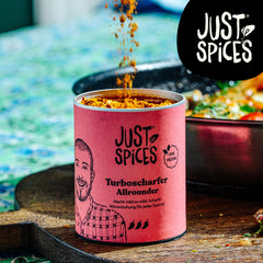 Just Spices Turbo Sharper Allrounder I More Wumms für jedes Gericht mit dreifach Chili I Gewürzdose, 61 g