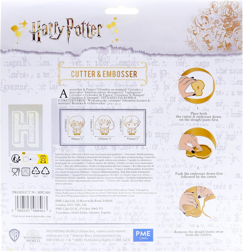 Moules à biscuits et fondants Harry Potter, Harry, Ron et Hermione