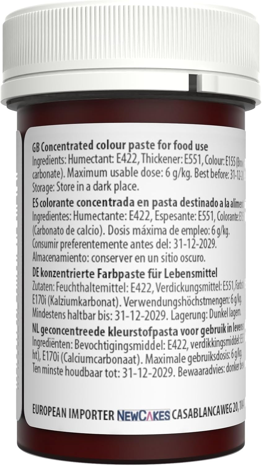 Pastă de colorant alimentar Sugarflair maro, colorant alimentar pastelat foarte concentrat pentru cremă de unt, pastă de zahăr, glazură regală, decorațiuni pentru torturi și multe altele! Colorant alimentar vibrant! - 25 g