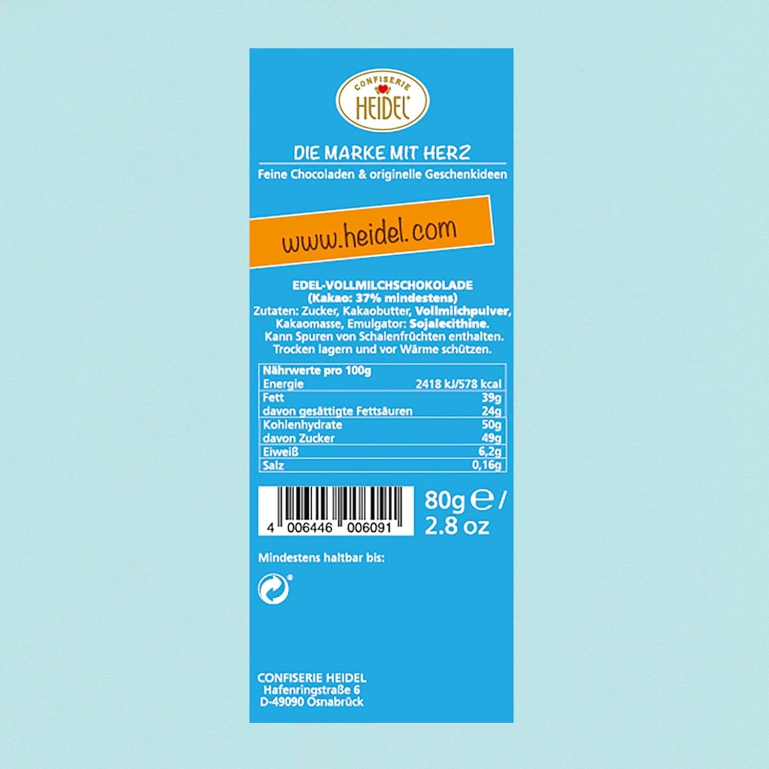 Tablettes de chocolat au lait Heidel Thank You 3x80g, 16 mini-barres de 5g par paquet, Diverses expressions de gratitude, Idée cadeau exquise