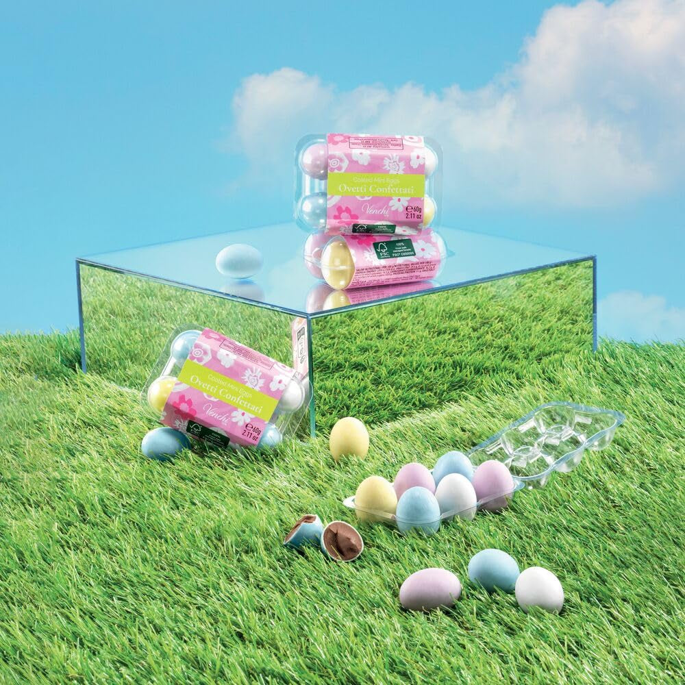 Venchi, Pachet de ouă cu 6 ouă de ciocolată, aromă Gianduia cu „alune de Piemont”, fără gluten, 60 grame Bomboane de Ciocolata Naty Shop