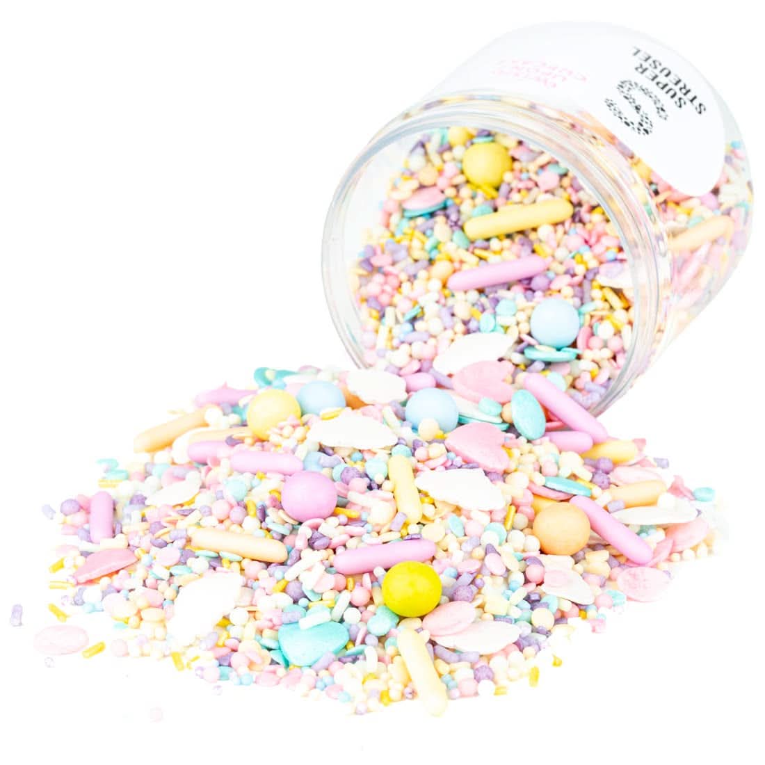 Super Streusel Carusel Pastel, pépites de couleurs pastel, 90 grammes Sprinkles Naty Shop