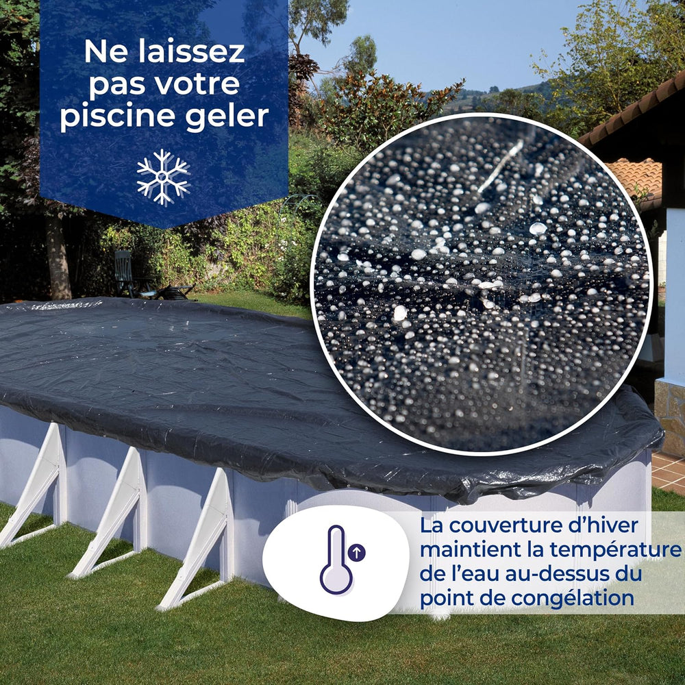 Gre CIPROV501 - Bâche d'hiver pour piscines ovales 500 x 300 cm, coloris noir