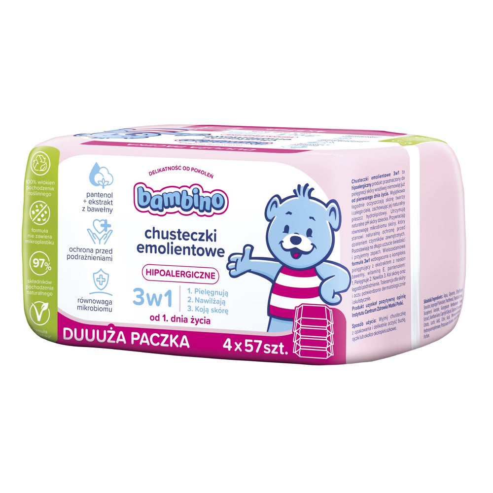 Lingettes 3 en 1 4x57 pcs