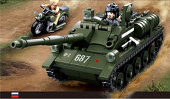 Sluban SL95558, Seconde Guerre mondiale - Alliierter Jagdpanzer(335 Teile)[M38-B0687], Spielset, Klemmbausteine, Soldaten, mit Spielfigur, Army WWII, Multi Color