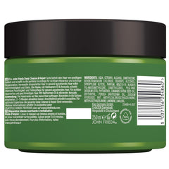 John Frieda - Deep Cleanse & Repair Mask / Treatment - Conținut: 250 ml - Cu ulei de semințe de cânepă + avocado hrănitor - Mască de păr calmantă pentru părul deteriorat Masca de par Naty Shop