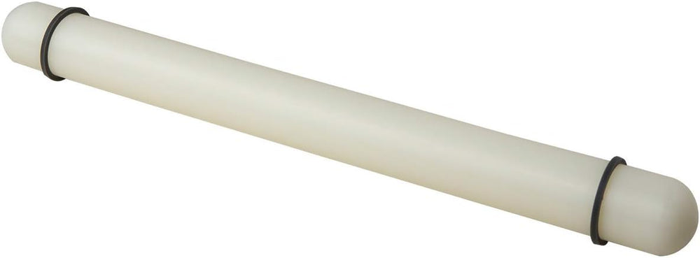 Rouleau à pâtisserie Easy Baking, 40 cm, blanc, avec anneaux d'espacement en silicone, en plastique alimentaire