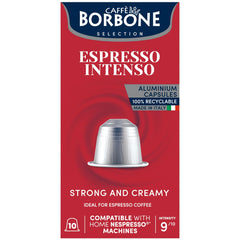 Caffe Borbone Espresso Force 9/10 Compatible Nespresso 10 Capsules de Café