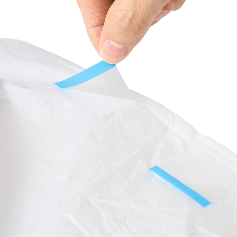 CutiePlusU Lot de 10 couches jetables pour incontinence avec boucles pour femme et homme, absorption maximale pendant la nuit – Blanc (taille moyenne 71-96 cm)