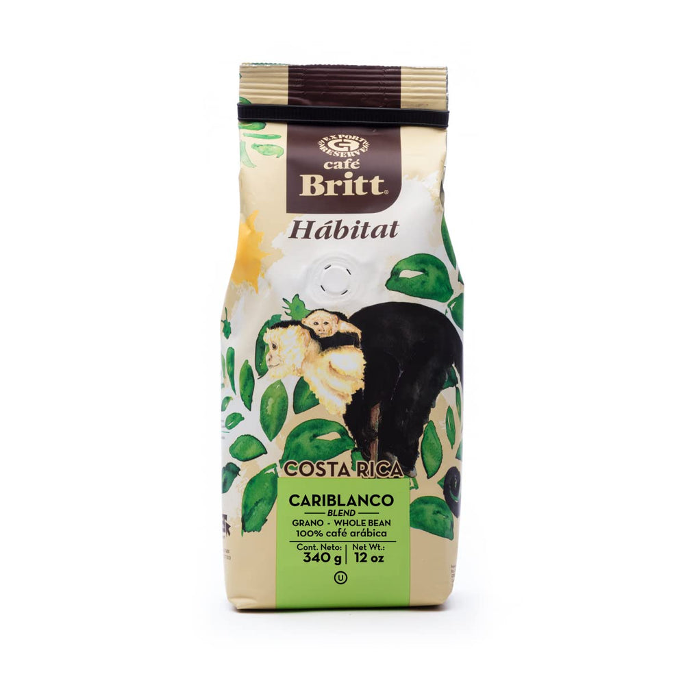 Café Britt® - Sachet de café Costa Rican Habitat (340 g) (paquet de 3) (Café de : Paresseux, Lapa et Cariblanco) – Grains entiers, 100 % Arabica, casher, sans gluten, gastronomique et torréfaction moyennement ouverte et foncée.