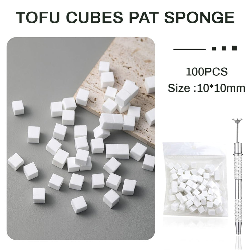 100 pcs Nail Art Schwamm Mit Metallgreifer, Éponge Pinceau Applicateur, Éponge Nagel Pinsel, Maniküre Zubehör Für Nägel, Um Eine Varaudzen von Gradient Nail Art Patterns Zu Ersetlen