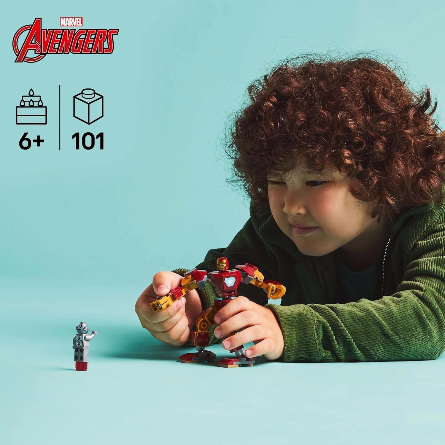 LEGO Marvel Iron Man Mech contre. Ultron - Jouet de super-héros avec 2 figurines - Figurine avec bras, jambes et doigts mobiles - Cadeau pour garçons et filles à partir de 6 ans 76307 Besuche den LEGO-Store Building Sets