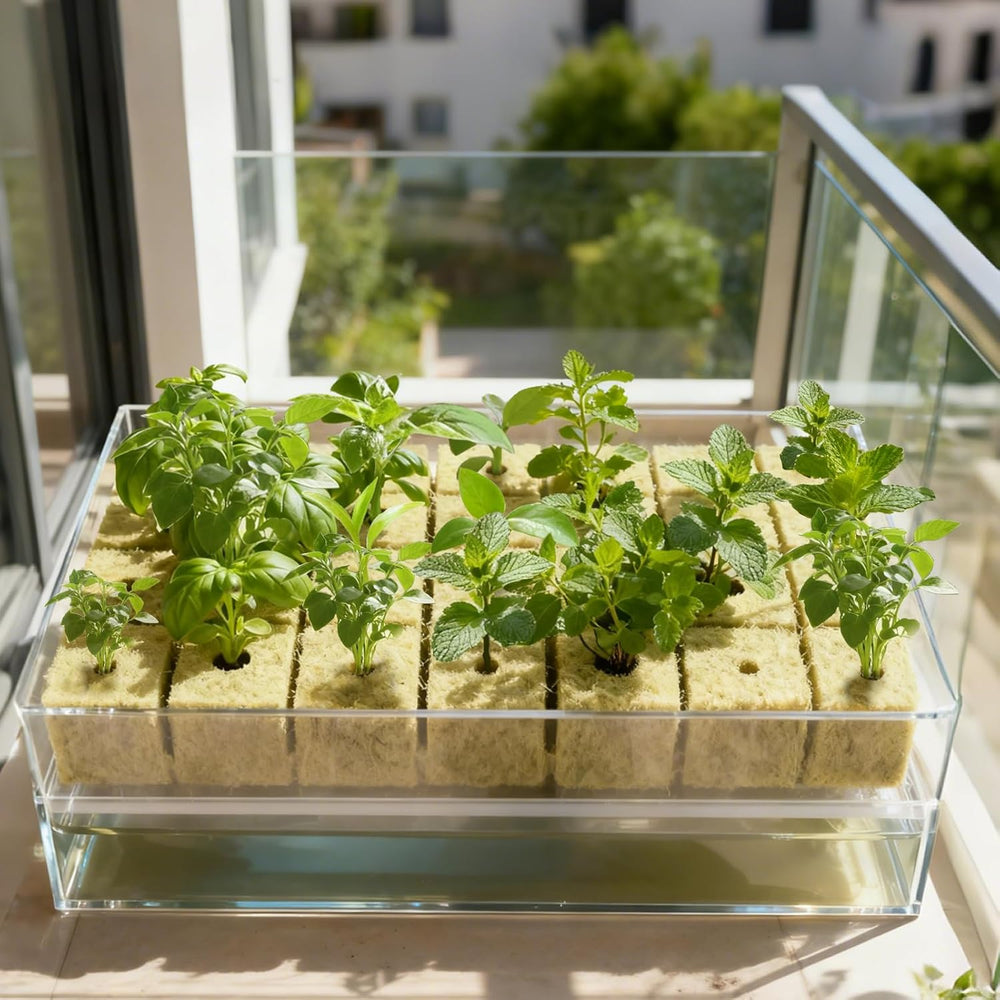 100 cubes de propagation de laine de roche 25x25x25mm avec gants Isolation en laine de roche Cubes de propagation à prise facile Hydroponique Cubes de laine de roche Boutures Propagation sans sol