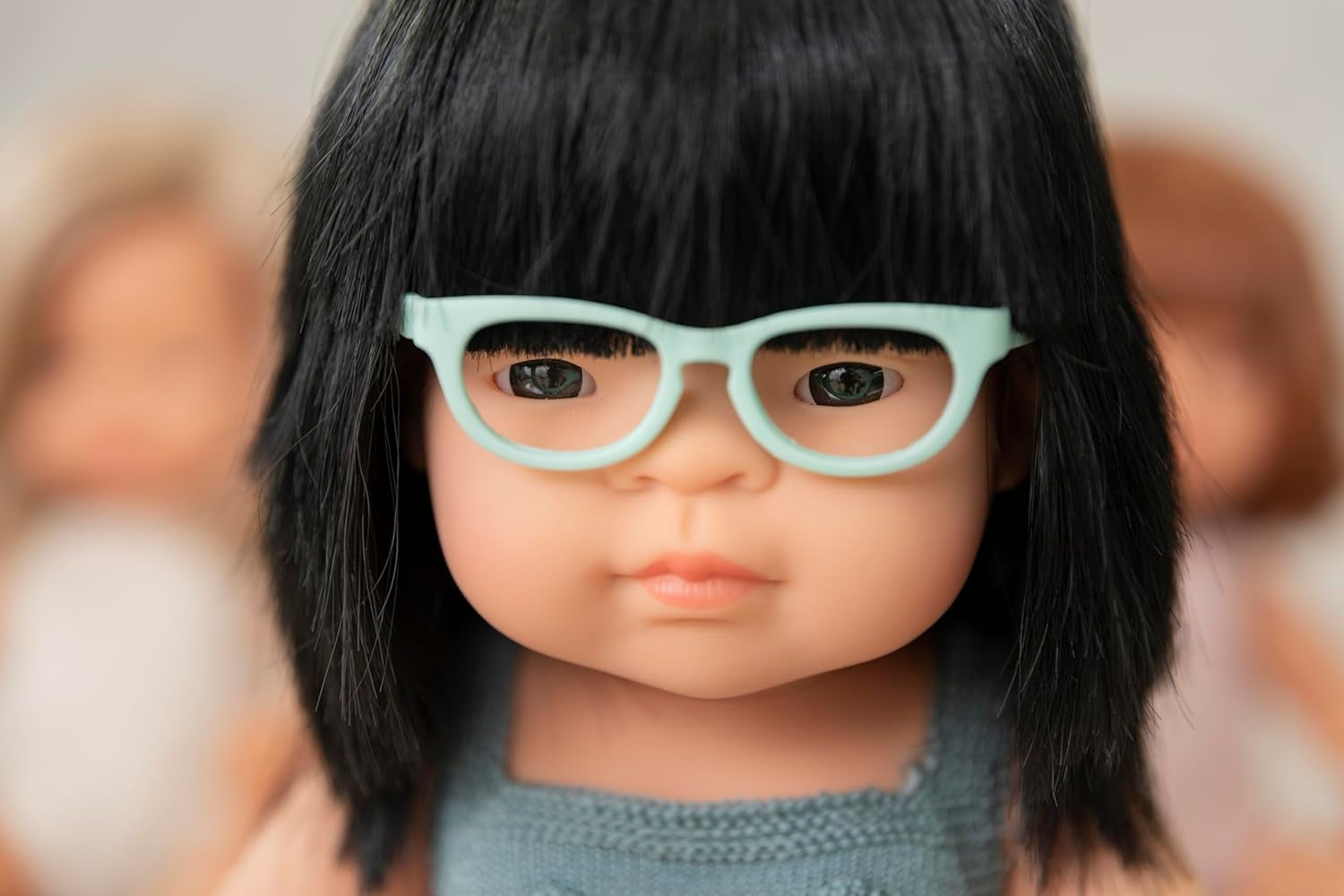 Lunettes de poupées Miniland pour chiots de 38 cm, turquoise