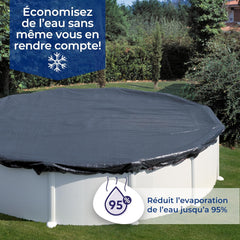 Gre CIPROV501 - Bâche d'hiver pour piscines ovales 500 x 300 cm, coloris noir