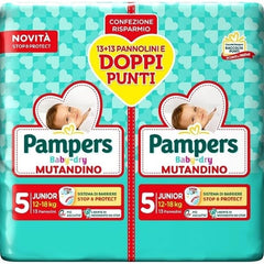 Couches Pampers Baby Dry Junior, paquet double DWCT, taille 5 (12-18 kg), 28 couches