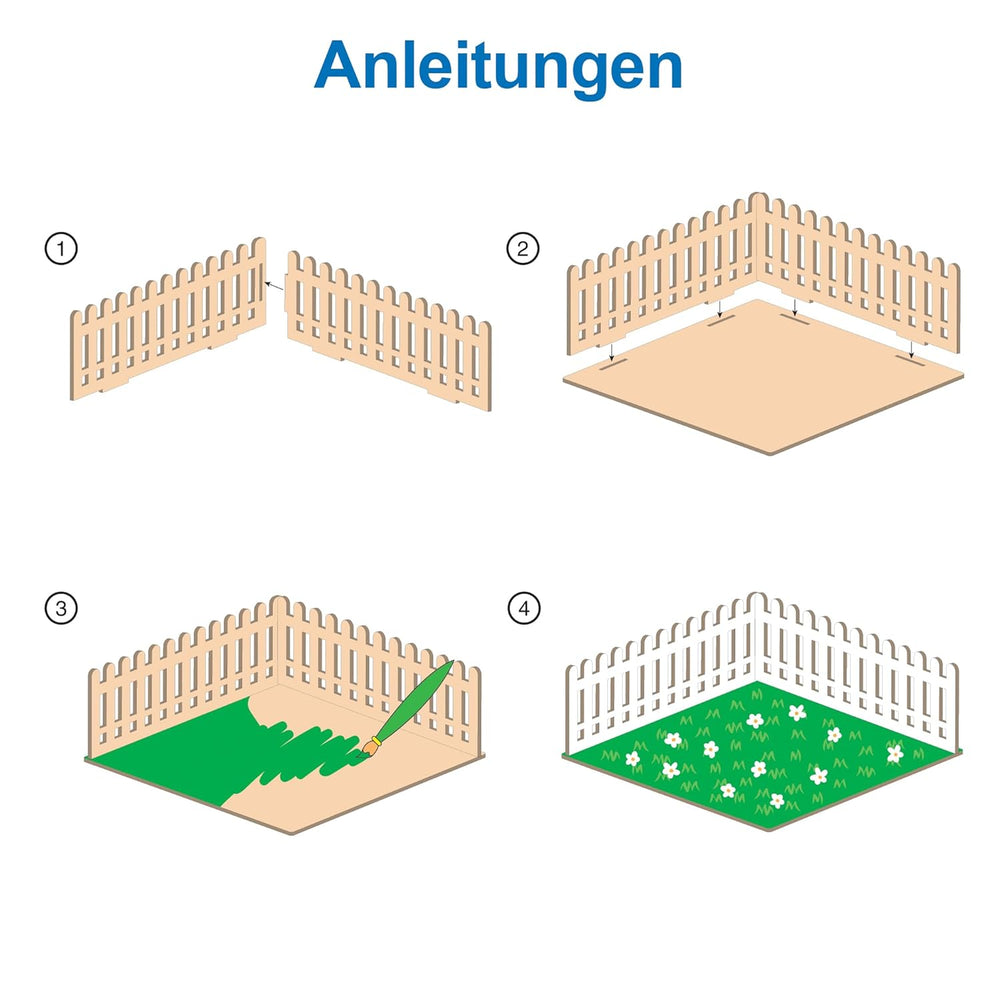 Baker Ross FN256 Mini maison de poupée de jardin en bois - 1 paquet de kit de maison de poupée pour enfants Kit d'artisanat