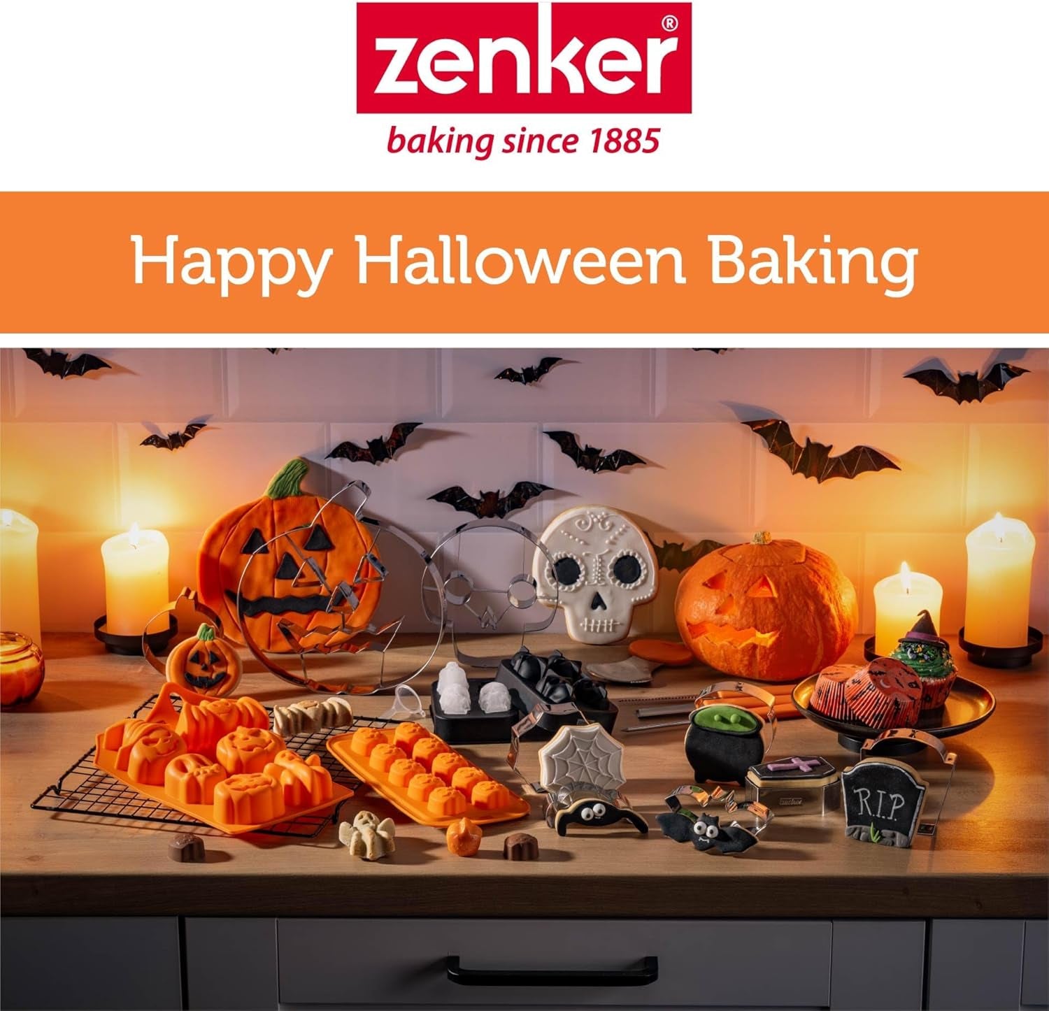 Emporte-pièce ZENKER XXL avec tête de mort, argent