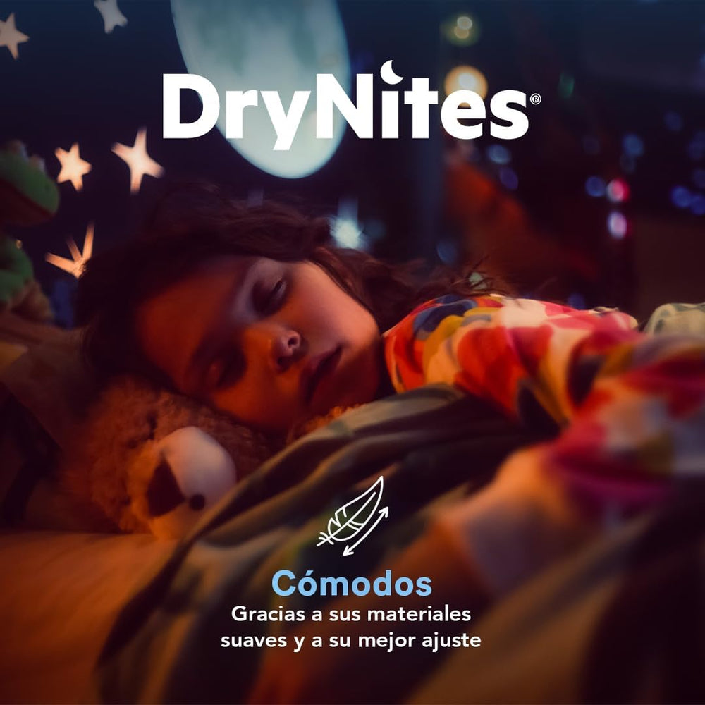 Pantalon de pyjama DryNites pour filles de 3 à 5 ans, 1 paquet (1 x 16 pièces)