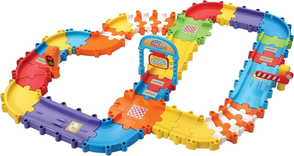 Vtech 80-524404 TUT TUT Baby Speedster - Deluxe Road Set, Mașini pentru copii, Multicolor & 80-514004 TUT TUT Mașină de pompieri pentru copii, Multicolor Jucarii Bebe Naty Shop