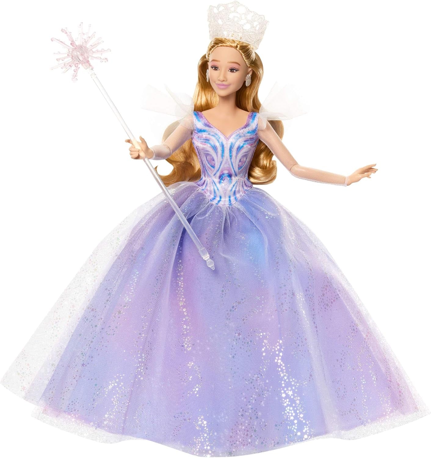 Mattel Wicked: for Good von Universal Pictures Glinda Deluxe-Modepuppe mit abnehmbarem Outfit und 3 Accessoires, vom Film inspiriert, JFM13
