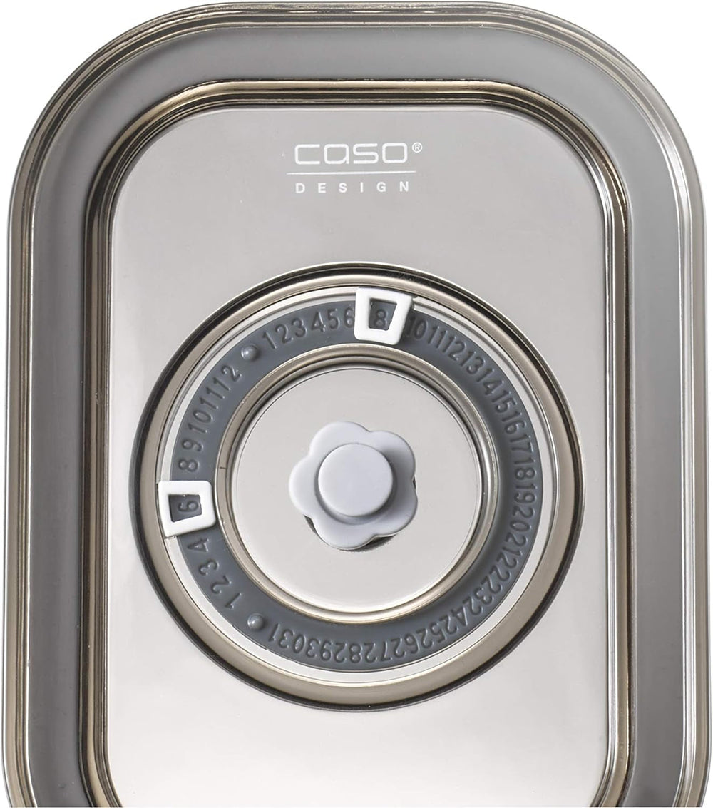 Set Caso Vacu OneTouch Eco, machine sous vide manuelle, comprenant 3 récipients sous vide en verre et VacuBoxx Eco-Duo S - récipient fraîcheur sous vide / 2 récipients de 500 ml chacun Boîtes de conservation alimentaire Naty Shop