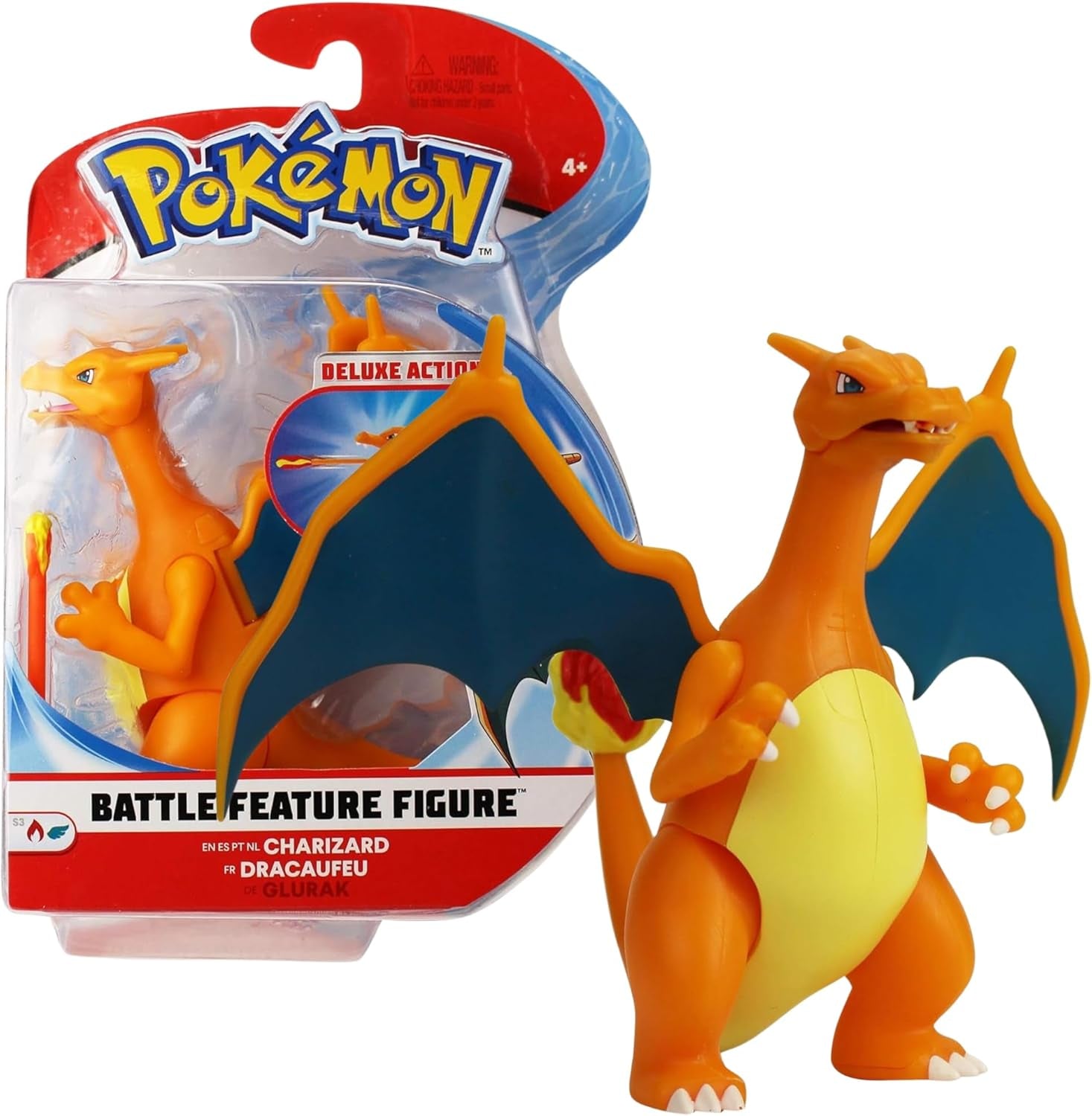 Pokémon PKW0368 - Figurine de combat - Figurine officielle Glurak 11,5 cm Figurines d'action Naty Shop Titre par défaut