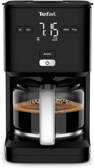 Tefal Smart'n Light Machine à Expresso avec Minuterie, Machine à Expresso avec Filtre Programmable 1,25 L, Fonction Aroma pour un Arôme Intense, Fonction Maintien au Chaud, Anti-Goutte et Facile à Nettoyer, Noir